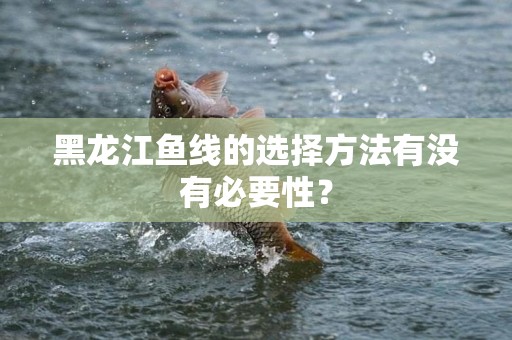 黑龙江鱼线的选择方法有没有必要性？