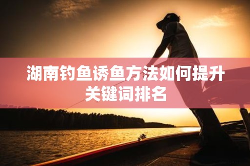 湖南钓鱼诱鱼方法如何提升关键词排名