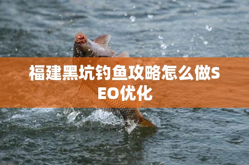 福建黑坑钓鱼攻略怎么做SEO优化
