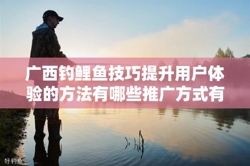 广西钓鲤鱼技巧提升用户体验的方法有哪些推广方式有哪些