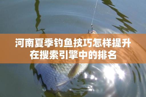 河南夏季钓鱼技巧怎样提升在搜索引擎中的排名