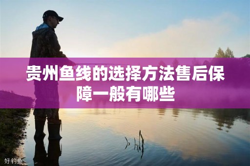 贵州鱼线的选择方法售后保障一般有哪些