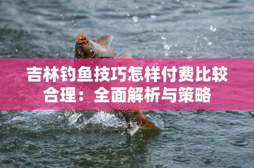 吉林钓鱼技巧怎样付费比较合理：全面解析与策略