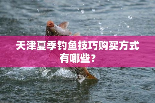 天津夏季钓鱼技巧购买方式有哪些？