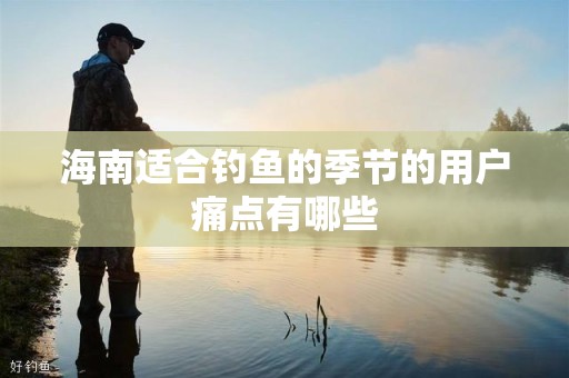 海南适合钓鱼的季节的用户痛点有哪些