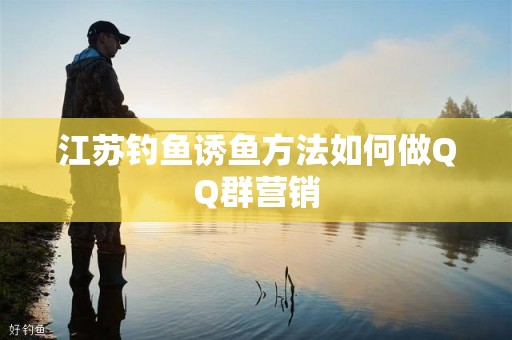江苏钓鱼诱鱼方法如何做QQ群营销