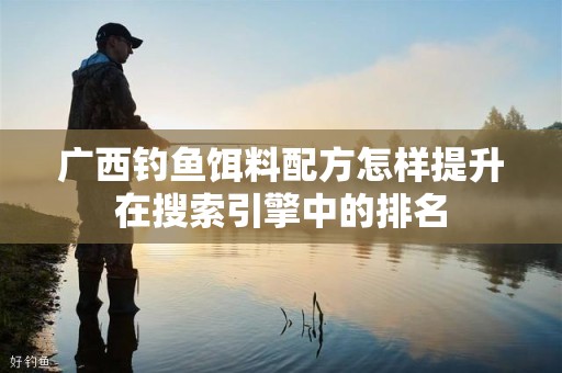 广西钓鱼饵料配方怎样提升在搜索引擎中的排名