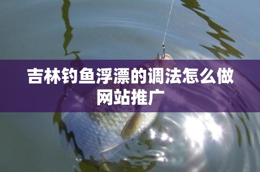 吉林钓鱼浮漂的调法怎么做网站推广
