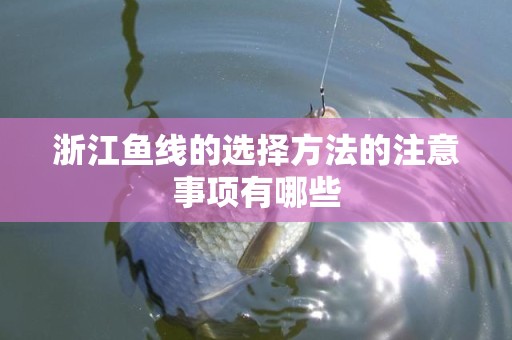 浙江鱼线的选择方法的注意事项有哪些