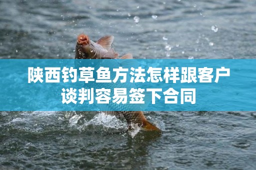 陕西钓草鱼方法怎样跟客户谈判容易签下合同