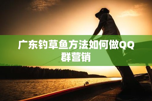 广东钓草鱼方法如何做QQ群营销