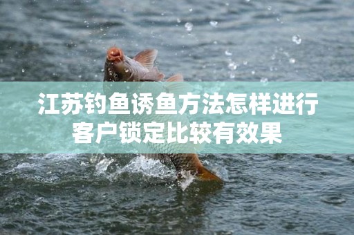 江苏钓鱼诱鱼方法怎样进行客户锁定比较有效果
