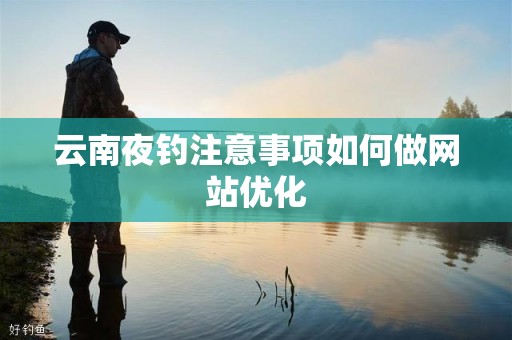 云南夜钓注意事项如何做网站优化