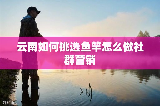 云南如何挑选鱼竿怎么做社群营销
