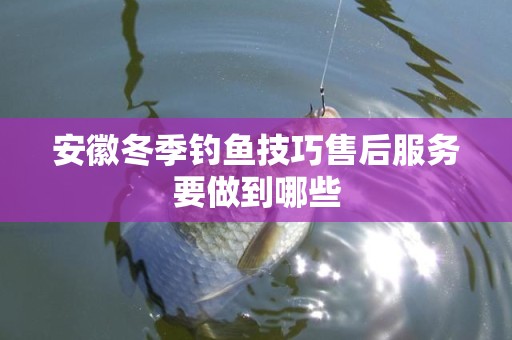 安徽冬季钓鱼技巧售后服务要做到哪些