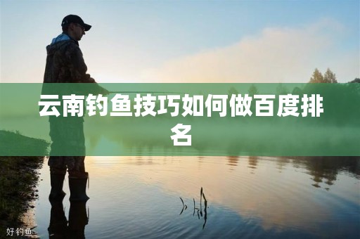 云南钓鱼技巧如何做百度排名