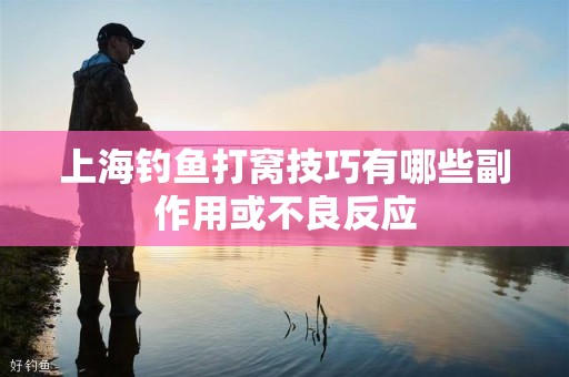 上海钓鱼打窝技巧有哪些副作用或不良反应