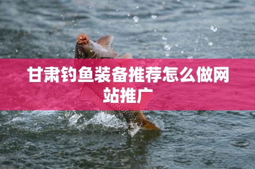 甘肃钓鱼装备推荐怎么做网站推广