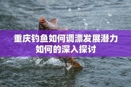 重庆钓鱼如何调漂发展潜力如何的深入探讨