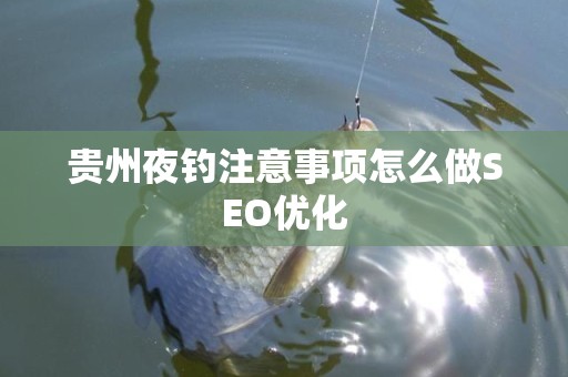 贵州夜钓注意事项怎么做SEO优化