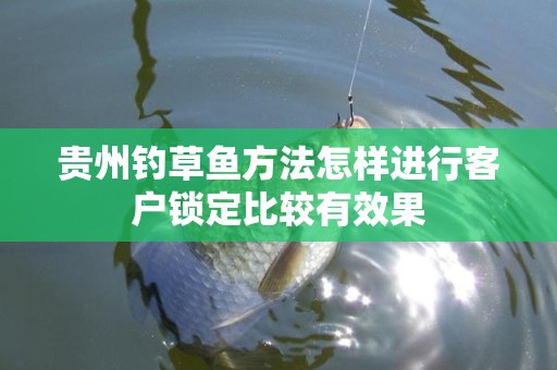贵州钓草鱼方法怎样进行客户锁定比较有效果