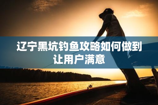 辽宁黑坑钓鱼攻略如何做到让用户满意