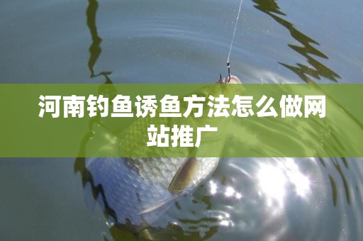 河南钓鱼诱鱼方法怎么做网站推广