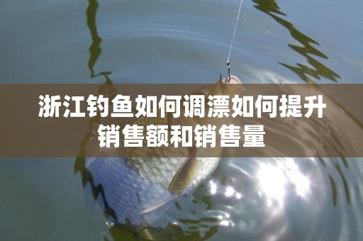 浙江钓鱼如何调漂如何提升销售额和销售量