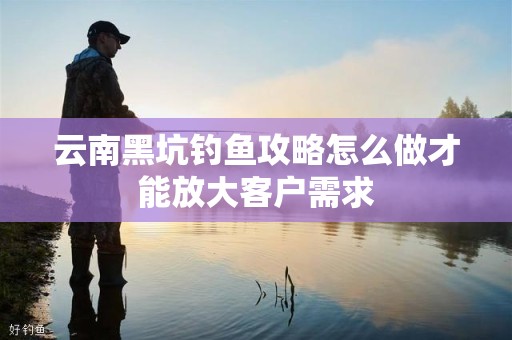 云南黑坑钓鱼攻略怎么做才能放大客户需求