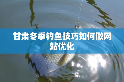 甘肃冬季钓鱼技巧如何做网站优化
