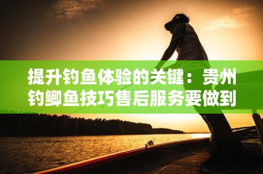 提升钓鱼体验的关键：贵州钓鲫鱼技巧售后服务要做到哪些