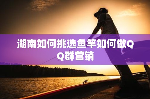 湖南如何挑选鱼竿如何做QQ群营销