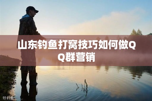 山东钓鱼打窝技巧如何做QQ群营销
