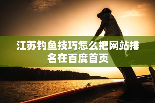 江苏钓鱼技巧怎么把网站排名在百度首页