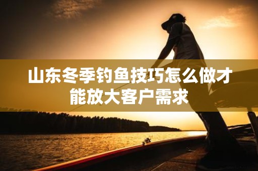 山东冬季钓鱼技巧怎么做才能放大客户需求