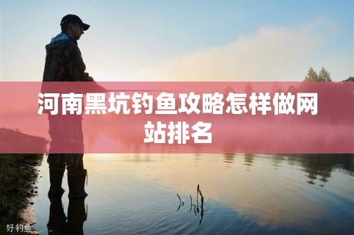 河南黑坑钓鱼攻略怎样做网站排名