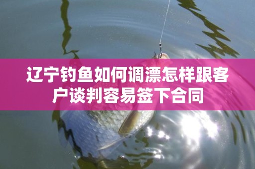 辽宁钓鱼如何调漂怎样跟客户谈判容易签下合同