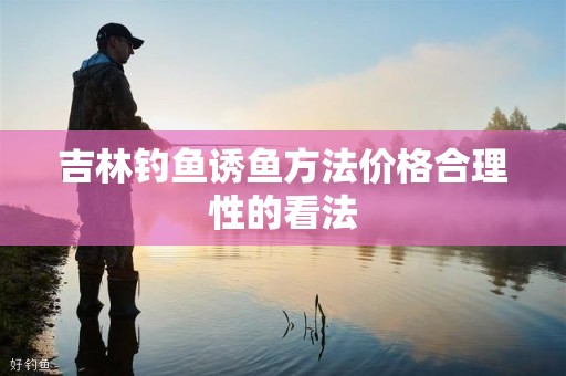 吉林钓鱼诱鱼方法价格合理性的看法