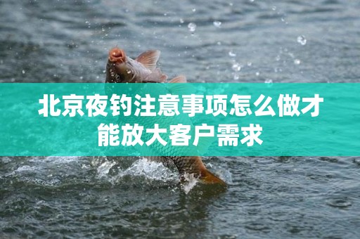 北京夜钓注意事项怎么做才能放大客户需求