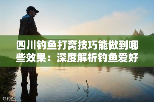 四川钓鱼打窝技巧能做到哪些效果：深度解析钓鱼爱好者的必备技能