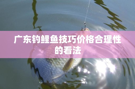 广东钓鲤鱼技巧价格合理性的看法
