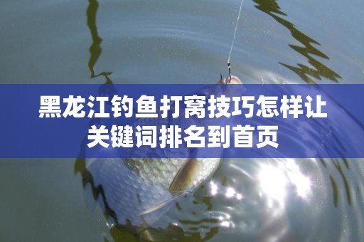黑龙江钓鱼打窝技巧怎样让关键词排名到首页