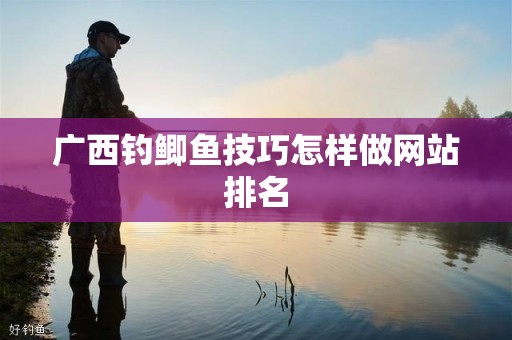 广西钓鲫鱼技巧怎样做网站排名