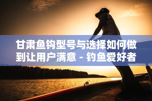 甘肃鱼钩型号与选择如何做到让用户满意 - 钓鱼爱好者的终极指南