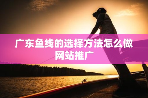 广东鱼线的选择方法怎么做网站推广