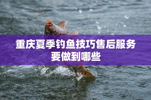 重庆夏季钓鱼技巧售后服务要做到哪些