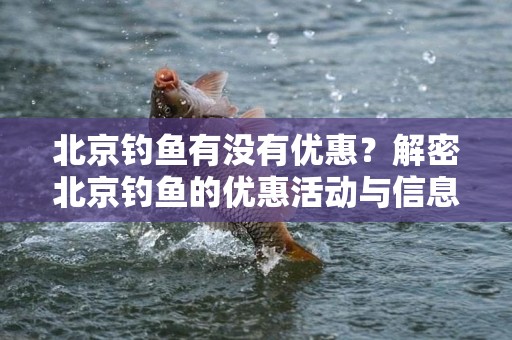北京钓鱼有没有优惠？解密北京钓鱼的优惠活动与信息