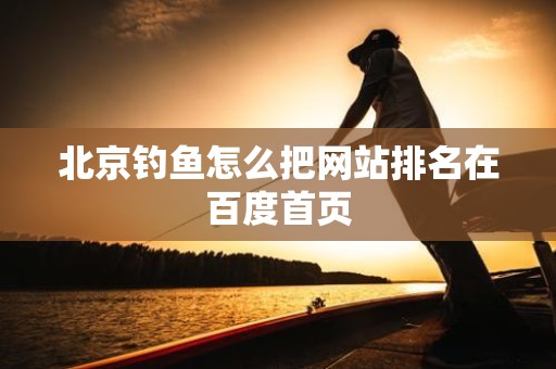 北京钓鱼怎么把网站排名在百度首页