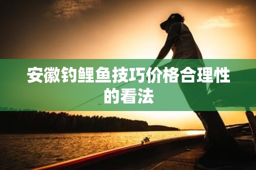 安徽钓鲤鱼技巧价格合理性的看法